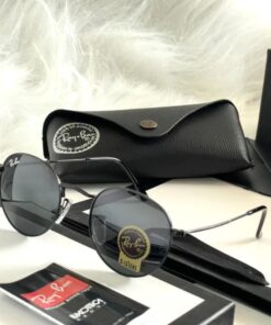 RAY-BAN Attractive Black & Black 3447 Round Cool Sunglass For Unisex